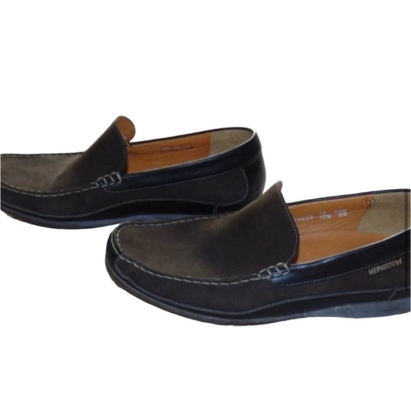 Mephisto Baduard Cool-Air Suede Loafers Brown 10 1/2D - Picture 2 of 5